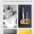 Miniatyrbild 6 av 9: Tandborsthållare Vägg för Eltandborstar Självhäftande tandborsthållare-Fäst på väggen-Grå grå