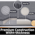 Miniatyrbillede 6 af 6: Memory Foam Bademåtte, 24 x 17 tommer, Behagelig, Blød, Superabsorberende, Maskinvaskbar, Skridsikker, Tyk, Hurtigtørrende, Grå