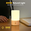 Miniatyrbillede 4 af 5: Lille LED-bordlampe i træ, natlampe til soveværelse