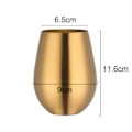 Miniatyrbillede 2 af 5: Fars Dags Gave Rustfrit Stål Stemless Vinglas Bærbart Pool Vinglas - Guld