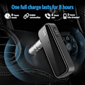 Pikkukuva 3 / 6: Bluetooth-sovitin autoon, 2-in-1 Bluetooth 5.0 -vastaanotin autoon näytöllä, sopii autoihin, kaiuttimiin, stereolaitteisiin ja kuulokkeisiin