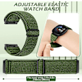 Miniatyrbild 3 av 5: Pack Elastiska Nylonband Kompatibla med Fitbit Versa 4 Armband/Fitbit Versa 3 Armband/Fitbit Sense Armband/Sense 2 Armband Mjukt Loop Justerbart Sportrep