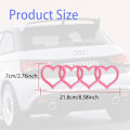 Miniatyrbild 6 av 6: Bilemblem för Bilexteriör, 3D-sticker, Passar (Rosa) för Audi A3 A4 A5 A6 A8 TT R8 Q3 Q5 Q7