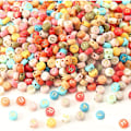 Pikkukuva 1 / 5: 1000 aakkospärlää, akryylipärlää, 4x7 mm kultaiset aakkoset A-Z