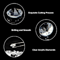 Miniatyrbillede 5 af 6: 5000 stk. 3 mm Transparent Bryllupskonfetti Fest Plastik Diamant Glitrende Ædelstene Dekoration (Hvid)【HY】