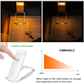 Miniatyrbilde 3 av 6: LED mini USB oppladbar øyebeskyttelse sammenleggbar bokklype lett bærbar enkel øyebeskyttelse leselys white