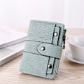 Miniatyrbilde 7 av 8: Mote Sammenleggbar Liten Lommebok Dame Skinn Kortholder Lommebok-Xin Light Grey