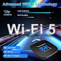 Miniatyrbild 3 av 5: Transpeed Android 13 TV-box med dubbelt wifi-stöd 8k-video Bt5.0+ Rk3528 4k 3d röstmediauppspelare Set Top Box