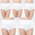 Miniatyrbilde 1 av 3: Høye truser (5-pakning) Hvit【HY】 White M