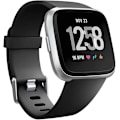 Pikkukuva 1 / 6: Älykellon rannekoru, yhteensopiva Fitbit Versa -älykellon, Versa 2:n ja Versa Lite SE -kellojen kanssa naisille ja miehille (Musta-L)