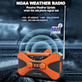 Miniatyrbild 4 av 5: 10000mAh Vevradio för Nödsituationer - Solcellsdriven Vevradio Campingprylar Överlevnadsutrustning-WELLNGS