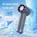 Miniatyrbillede 1 af 4: 1 stk. turboladet håndholdt ventilator med LED-display, 100 hastighedsjusterbar bærbar miniventilator