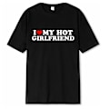 Miniatyrbillede 1 af 3: Elsk Min Hot Kæreste Mænds Casual Kortærmet Rundhals Sommer T-shirt L