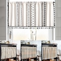 Miniatyrbillede 5 af 8: Boho Gardiner med Frynser, Korte Landlige Cafégardiner til Skabe og Døre B B 150*91