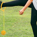 Pikkukuva 2 / 4: Lasten hyppypallo - Hyppypallolelusetti, pallonheittopeli, kuntoilupeli pojille ja tytöille (keltainen) yellow