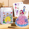 Miniatyrbillede 5 af 5: Hobbyartikler til piger - Puzzle Puncture Painting - Stofprikkekunst DIY gaver til børns fødselsdag jul Db B