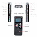 Miniatyrbilde 3 av 4: Bærbar Digital Stemmeopptaker Lydopptaker Diktafon LCD-opptaker MP3-spiller - 8GB (Svart)