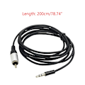 Miniatyrbillede 4 af 7: 2 Meter 3.5mm til RCA Mono AUX Kabel Tilslut dine enheder nemt Simpel tilslutning til hjemmeunderholdningssystemer