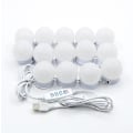 Miniatyrbilde 4 av 5: LED-speil med USB sminkebelysning (kun lys), 10 lys, 3 lysmoduser C