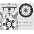 Pikkukuva 5 / 8: 4 kpl - Volkswagen VW Pyörännavat - Auto Hopea 56mm