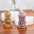 Miniatyrbillede 4 af 10: Buddha Lysfremstilling Dekoration Silikone Resin Form til Røgelse og Lys Cement Statue Form Kunst 0.07 2