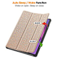 Miniatyrbillede 3 af 5: Etui til Lenovo Idea Tab Pro Anti-Drop Læder Stand Tablet Cover - Grå Multifarvet Multicolor Rose Gold