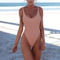 Miniatyrbillede 1 af 6: Dame Push Up Badedragt Ét Stykke Badetøj Komfortabel Bikini pink pink M