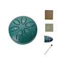 Miniatyrbild 1 av 2: Stål Tongue Drum, Mini Handpan Trumma 3 Tum D Dur, Legerat Stål Slagverksinstrument för Meditation Yoga Musikalisk Utbildning green