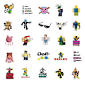 Miniatyrbillede 5 af 7: 100 stk./sæt Roblox Spil Anime Figur Bagage Kop Notebook Vandp