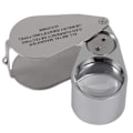 Miniatyrbillede 1 af 5: Juveler Lup 40X Forstørrelse Metal Folde Lup med LED &