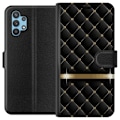 Miniatyrbillede 1 af 3: Samsung Galaxy A32 5G Wallet Case Luksuriøs Sort Wallet case
