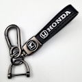 Miniatyrbillede 1 af 5: Læder Bilnøgleholder med Metalfinish | Holdbar Nøgleholder | Nøgleholder og Hæk i Pistolfarve Gun Color Hardware Honda