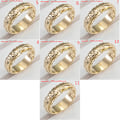 Miniatyrbild 4 av 5: Exklusiv 14k Guldrings för Kvinnor, Hängande Graverad Blomma Ring Guld Gold 9
