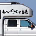 Miniatyrbillede 2 af 5: 2 STK Bil Auto Mærkat Bil Sidedør Mærkat Bil Mærkat Bjergmærkat Træ Skov Vinyl Grafik Kit til Autocamper RV Trailer