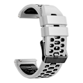Miniatyrbilde 2 av 5: Dobbel Farget Silikonrem for Suunto 7/9/9 Baro 24mm med Flerhullsdesign Hurtigutløser Spenne Armbånd White Black