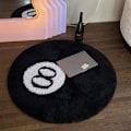 Pikkukuva 2 / 9: Wokii Simulaatio Biljardi 8 Pallo Matto Pyöreä Tuftattu Pehmeä Tuolit P blackB 80*80cm