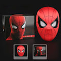 Miniatyrbild 1 av 6: Spindelmannen Mask med Ringfjärrkontroll för Blinkande Ögonhjälm Cosplay Party Halloween Mask Req Red Spider Man Headset/Blinkable