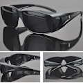 Pikkukuva 1 / 6: Uudet polarisoidut linssit miesten ajo- ja kalastussaurinkolasit, peittävät miinuslasit, käännettävät Polaroid-aurinkolasit, Oculos De Sol Masculino black frame gray