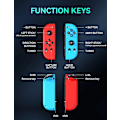 Miniatyrbilde 9 av 10: Kontroller LED kompatibel med JoyCon Nintendo Switch Rød Red RED/BLUE