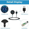 Miniatyrbilde 3 av 6: [2-pak, 1 meter] Lader for Samsung Galaxy Watch 7/6/6 Classic/5/5 Pro/Ultra/FE, Galaxy Watch 4/3/Active 2/Active Lader Rask lading