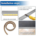 Pikkukuva 4 / 5: 2 metrin reunus-PVC-maton reunus-kumilattian siirtymälistat-itseliimautuva lista T Light tan