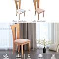 Miniatyrbilde 2 av 5: Stretch Stolseter til Spisestue Avtakbar Vaskbar Lys Grå Light gray 1Pack