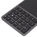 Miniatyrbillede 4 af 5: Trådløst numerisk tastatur med touchpad, 22 taster, 2.4G, dobbelt tilslutningstilstand, Type-C interface, bærbart tastatur til bærbar computer, grå