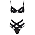 Miniatyrbilde 2 av 3: Dame Sexy Undertøysett BH String Truse Tre Stropper Three Straps M