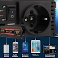 Pikkukuva 4 / 5: Jännite muunnin 6000/8000W 12V-230V invertteri invertteri 2 USB EU; puhdas siniaalto 2 USB jännite muunnin 8000W/4000W invertteri 12V 231V invertteri