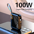 Pikkukuva 2 / 5: 30000mah Kannettava Varavirtalähde PD100W Irrotettava USB-TYPE C -kaapeli Kaksisuuntainen Pikalaturi Mini Powerbank
