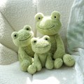 Miniatyrbild 4 av 7: Plush Leksak Groda i Sammet Mjuk Gosig Perfekt för Barn (Grön Groda, 8,5 Tum)