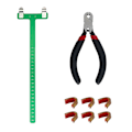 Miniatyrbilde 11 av 11: Buestreng Nocking Points Tang for T-Formet Bue Vinkel Linjal Nocking Spenne Tang Bueskyting Nocking Tang Recurve Bue K Red 0.16