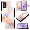 Miniatyrbillede 1 af 5: TCL 501 Marmor Læder Telefon Cover - WELLNGS Galaxy Marble White