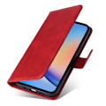 Miniatyrbillede 6 af 9: SKALO Samsung A35 5G PU Læder Wallet Case - Flere Farver Red RED